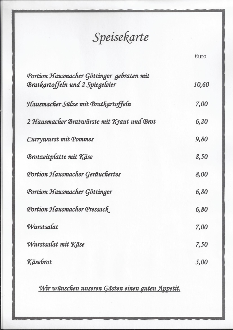 Speisekarte photo 2