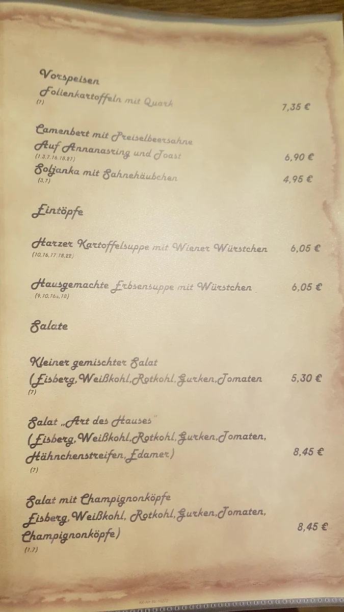 Speisekarte photo 2