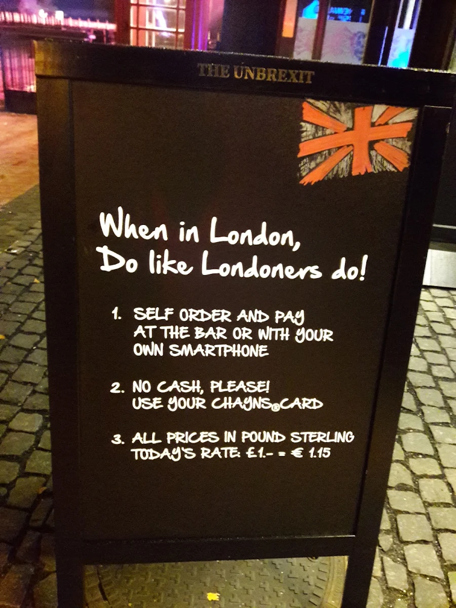 Speisekarte, The Unbrexit