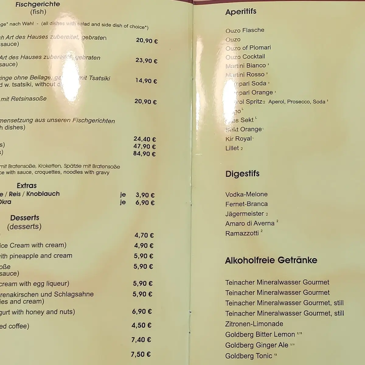 Speisekarte photo 2