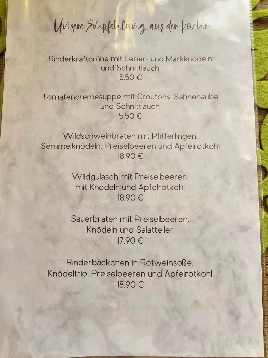 Speisekarte photo 2