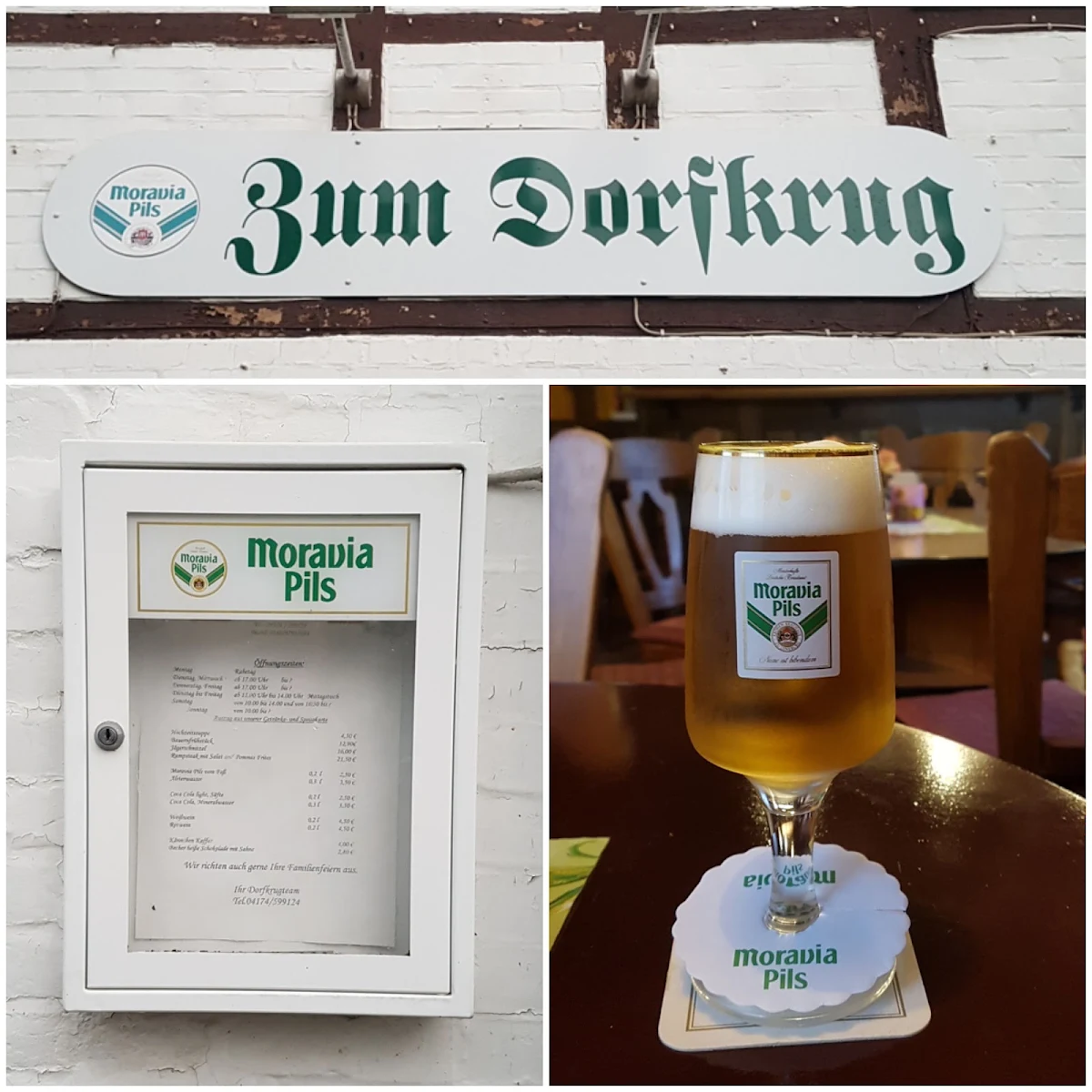 Speisekarte, Zum Dorfkrug