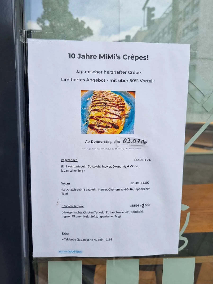 Speisekarte, MiMi's Crêpes 2