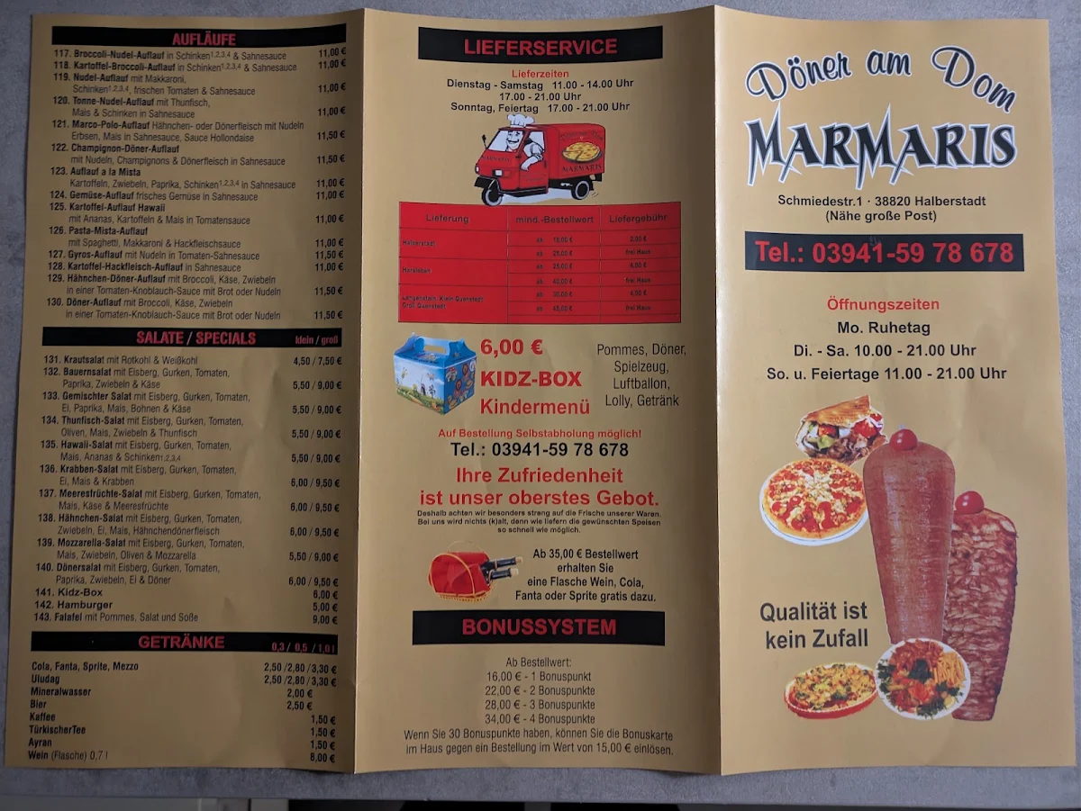 Speisekarte, Marmaris