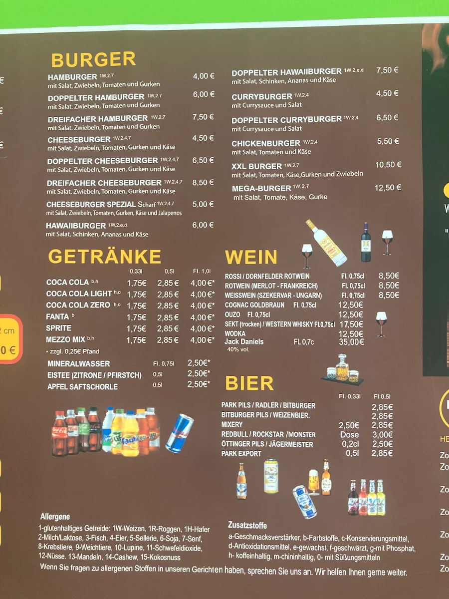 Speisekarte, Pizzeria Milano Heimservice Pirmasens
