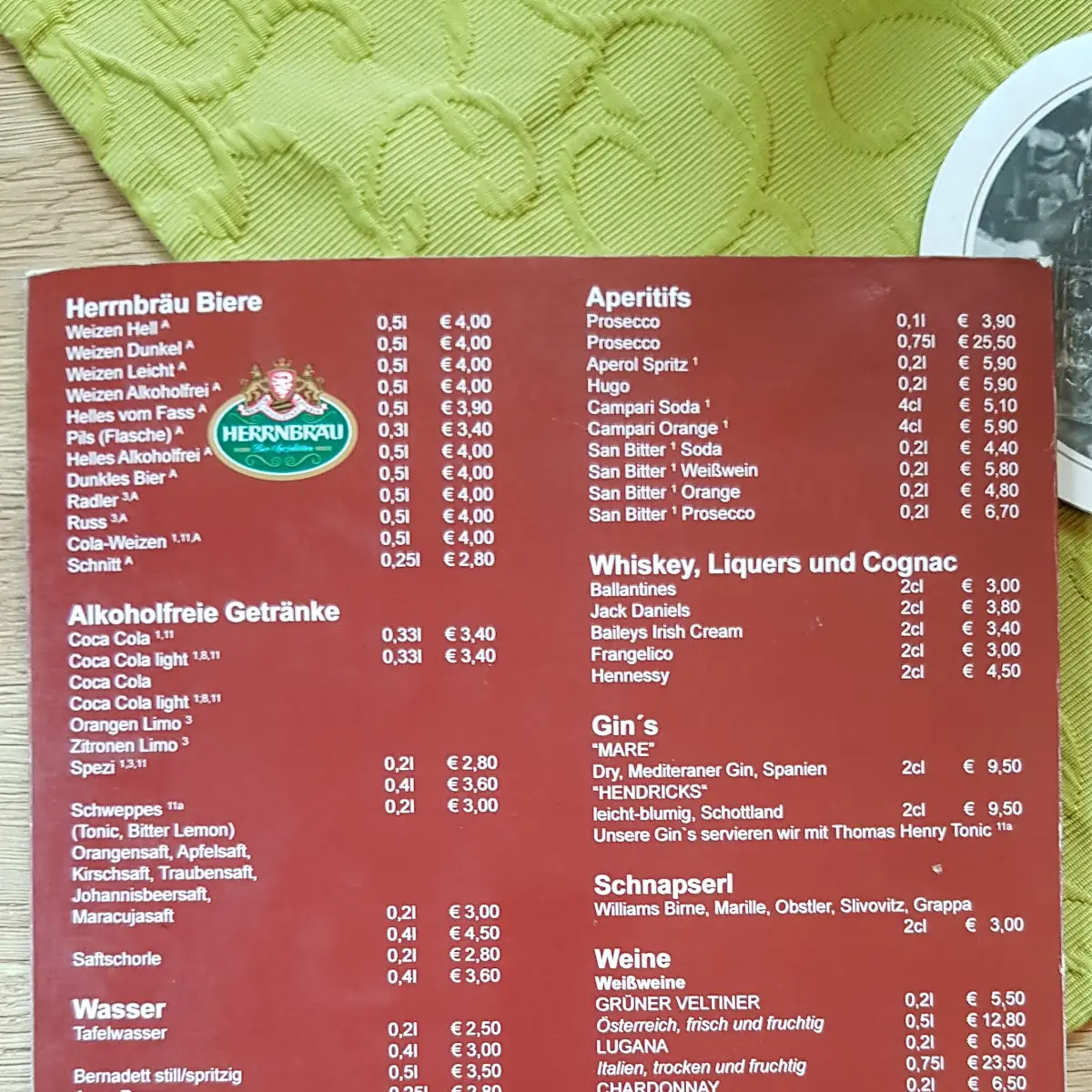 Speisekarte photo 5