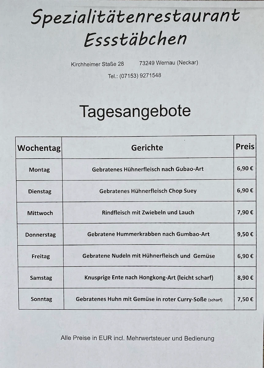 Speisekarte photo 3