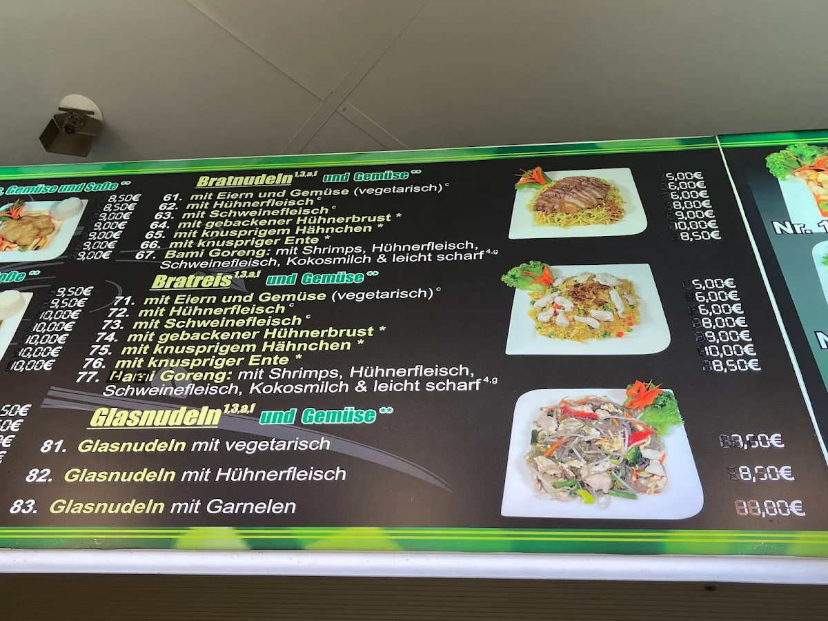 Speisekarte, Asia Anfu im Kaufland Stadthagen
