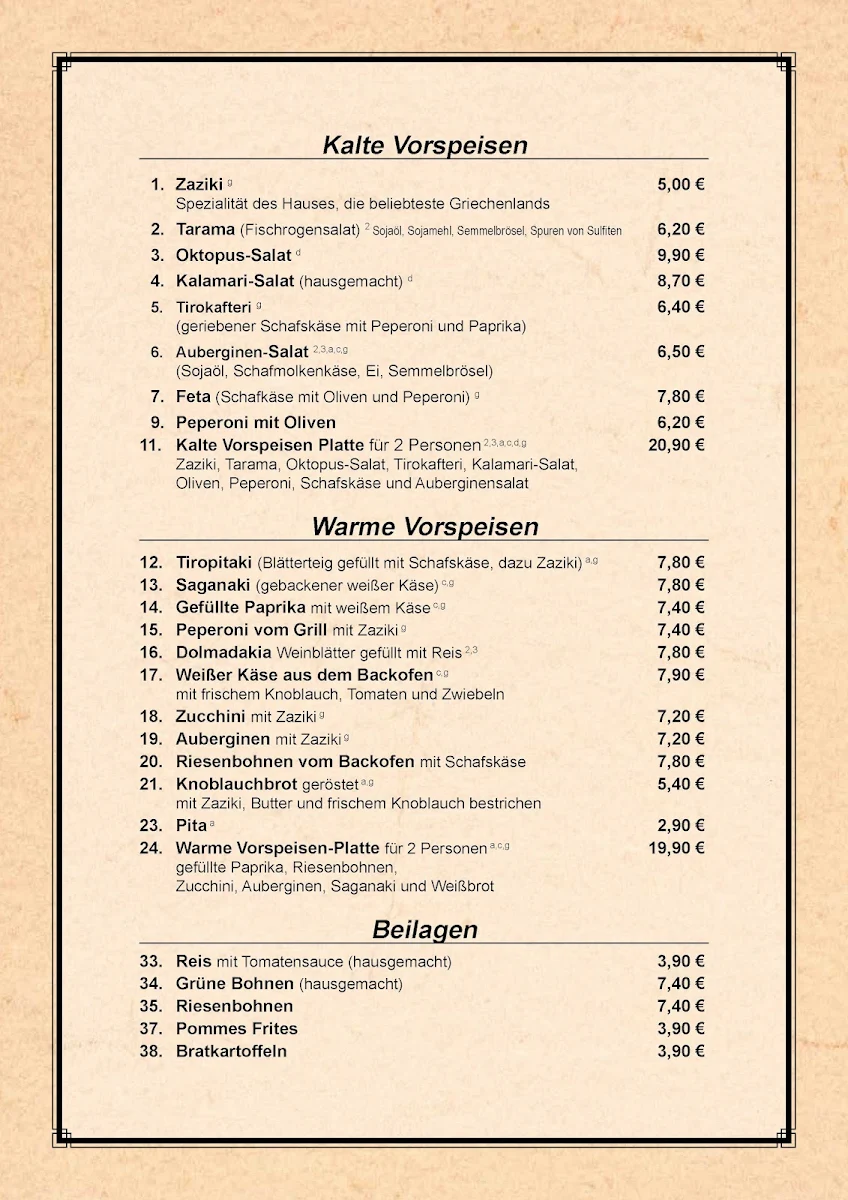 Speisekarte photo 1