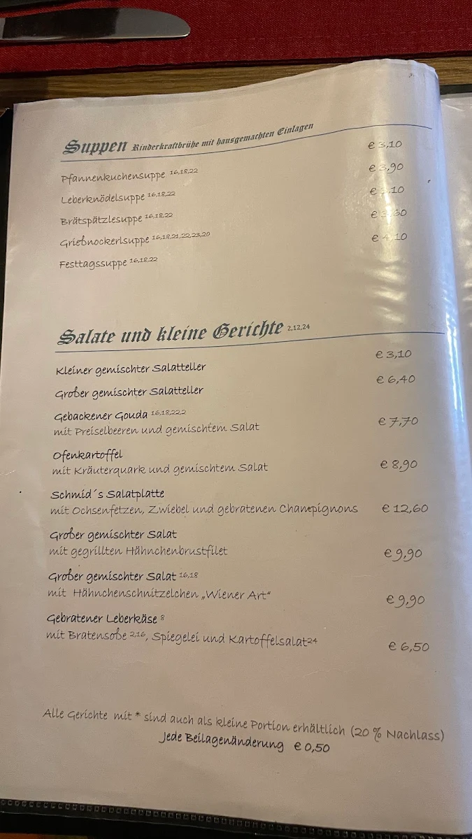 Speisekarte photo 2