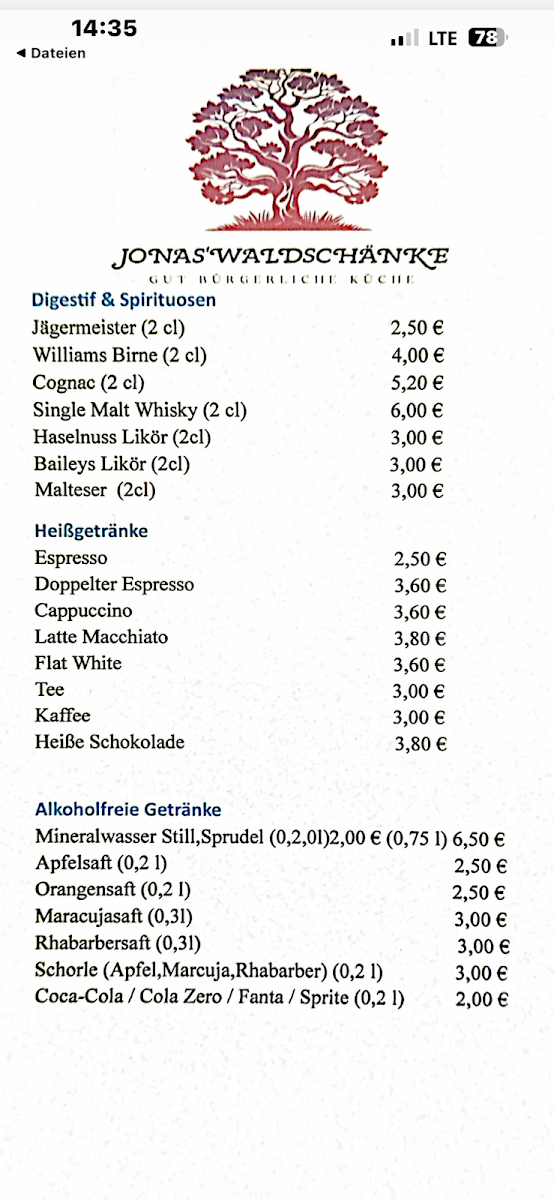 Speisekarte photo 2
