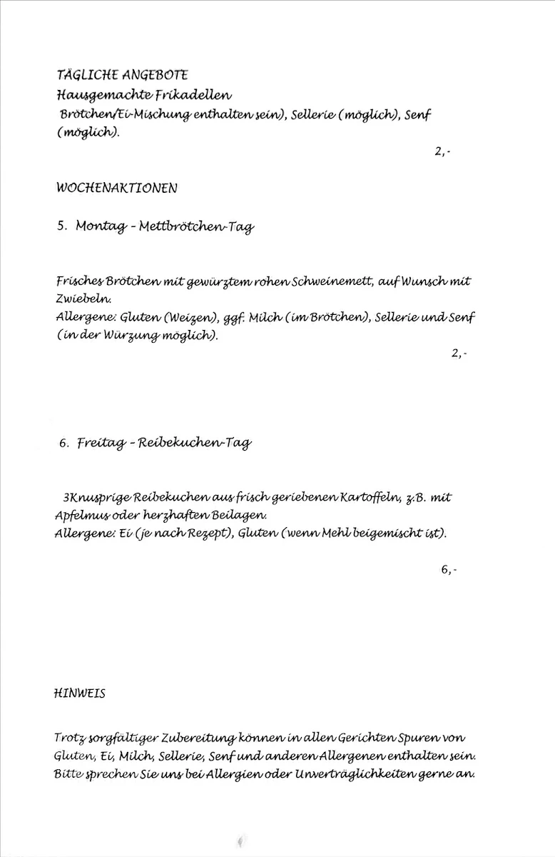 Speisekarte photo 3