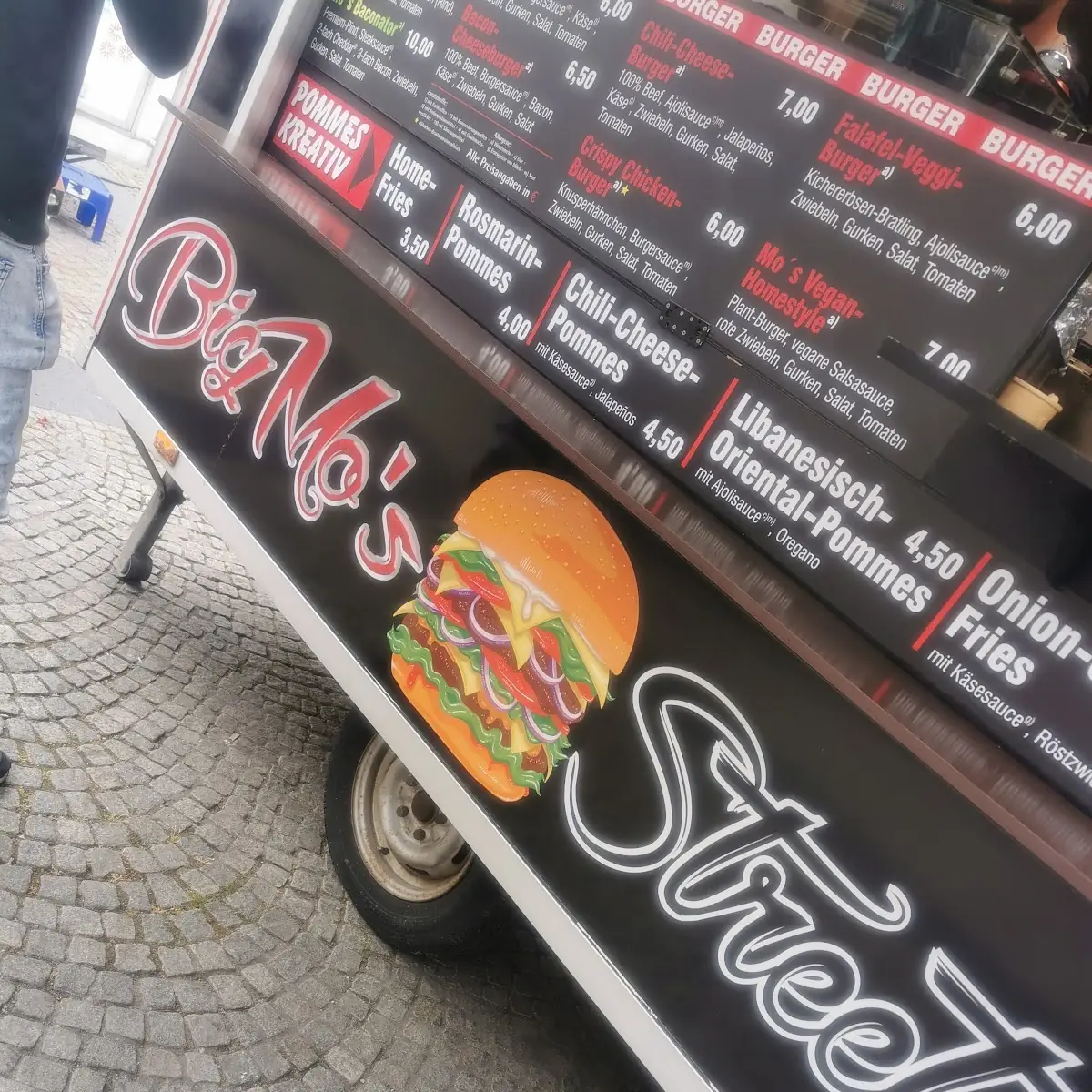 Speisekarte, Big Mo's Streetfood Maxplatz (Foodtruck)
