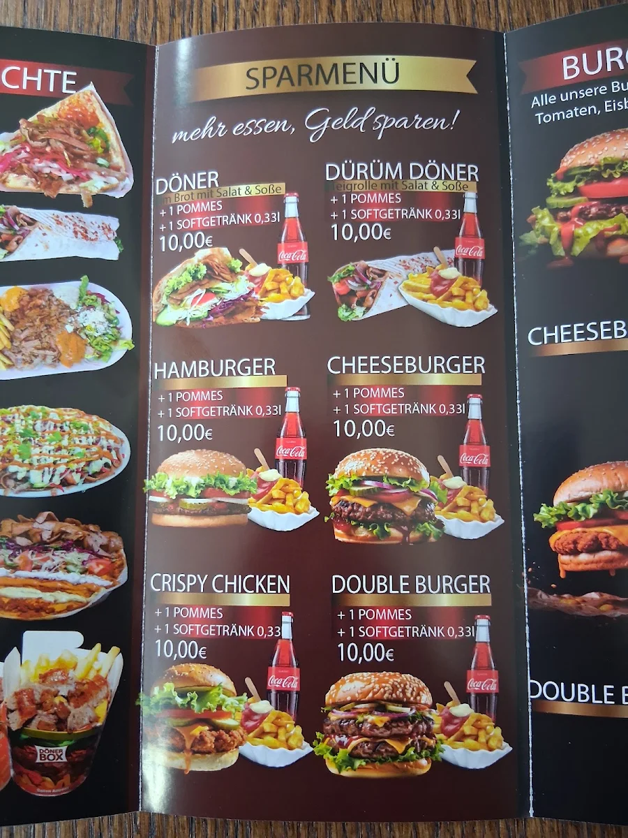 Speisekarte, Myster Döner