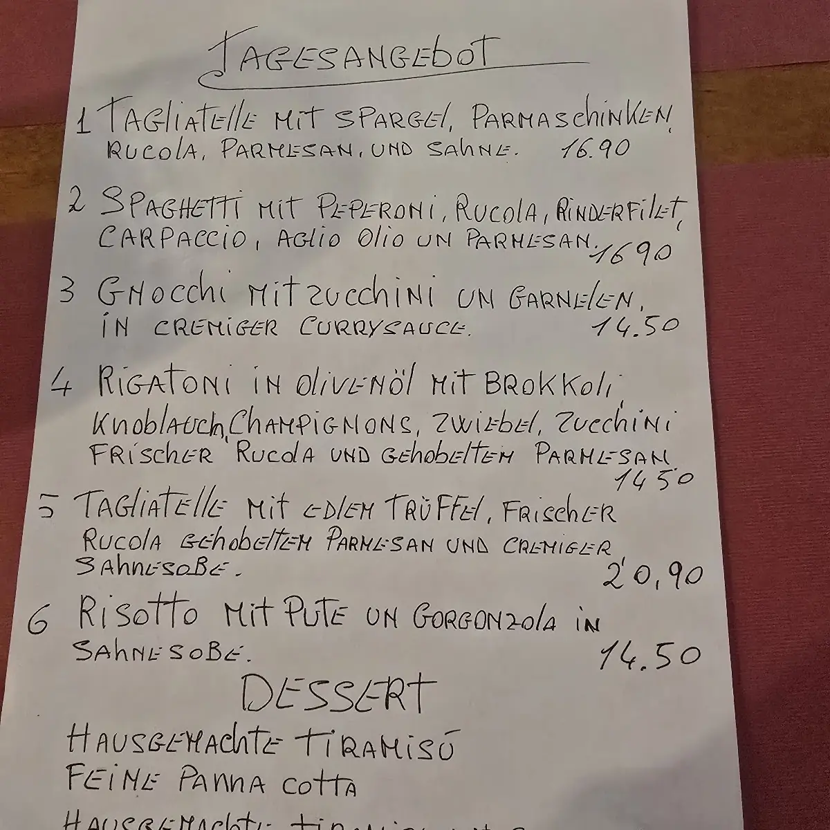 Speisekarte photo 1