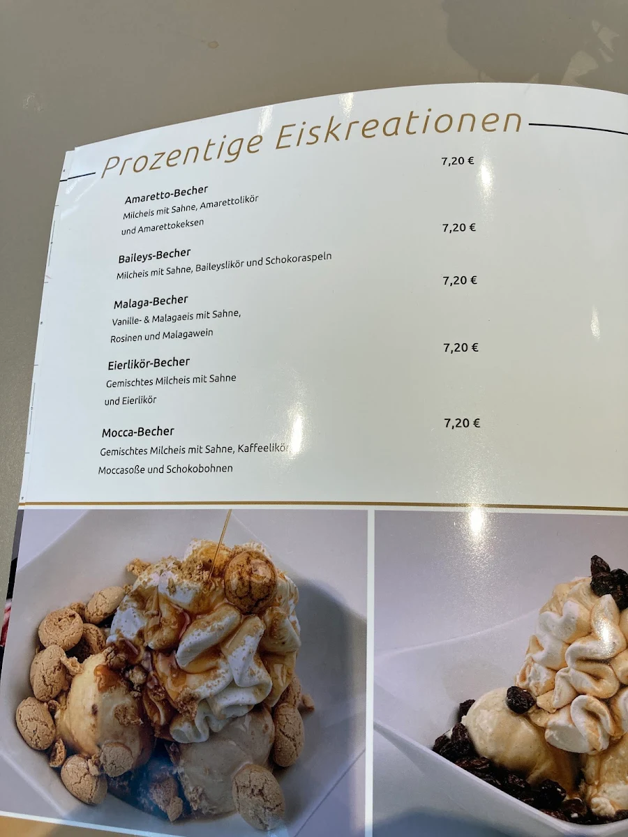 Speisekarte, Eiscafé La Luna - Paunsdorf Center