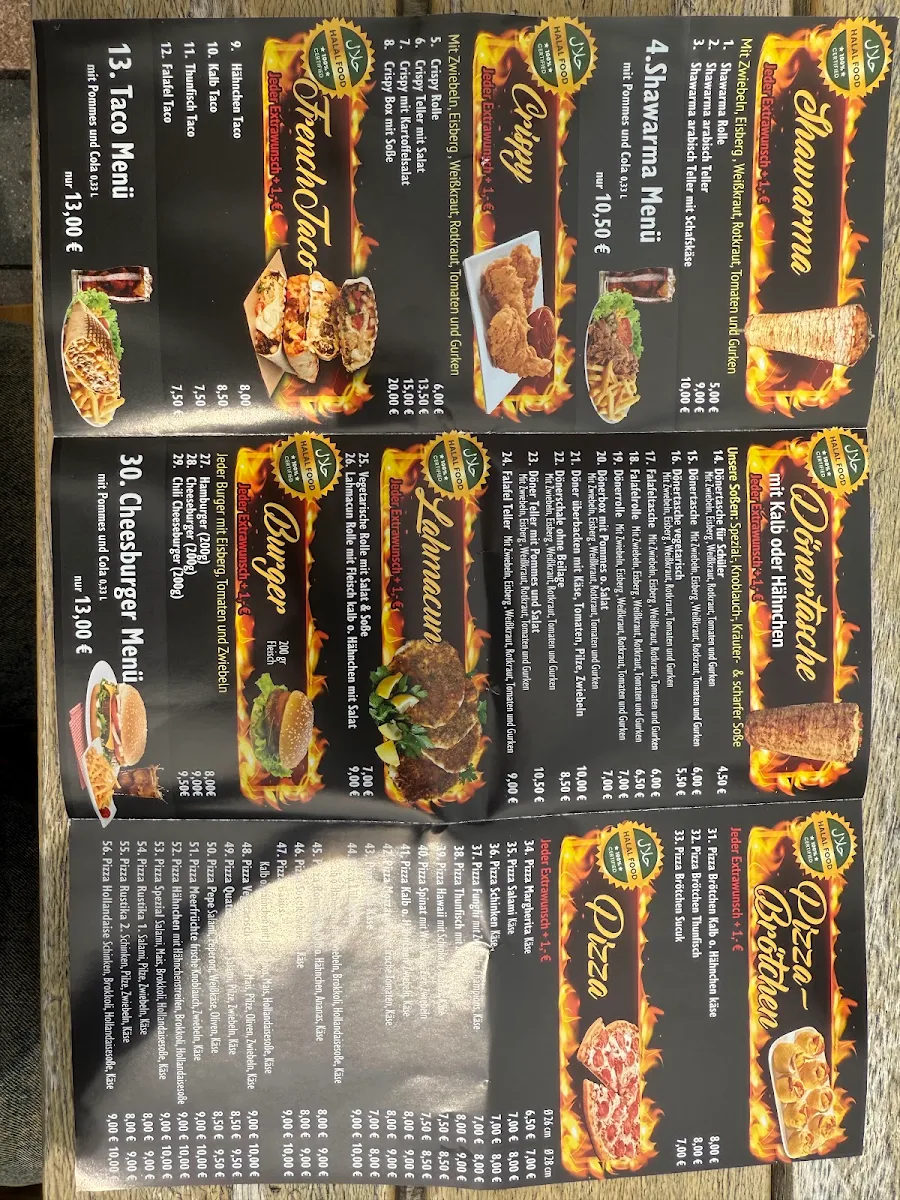Speisekarte, Pizza & Döner House Lübbecke