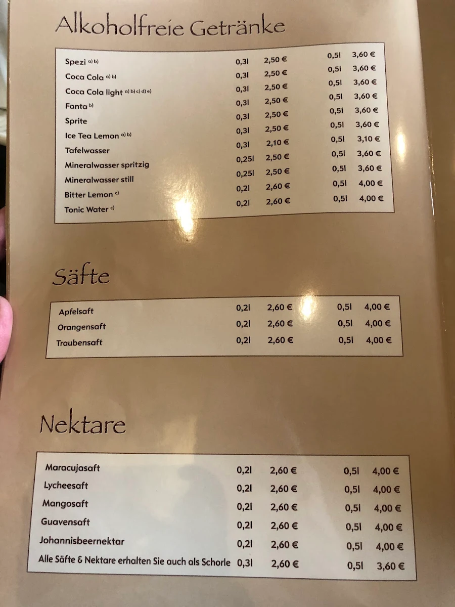 Speisekarte, Restaurant Mongol