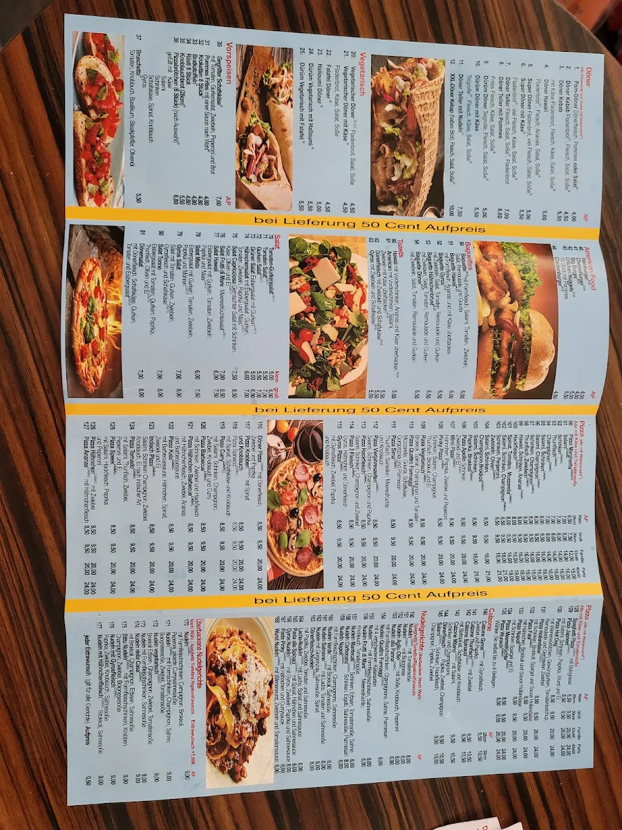 Speisekarte, Limbach Pizza