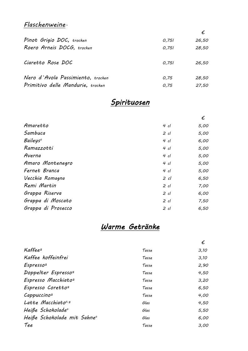 Speisekarte photo 1