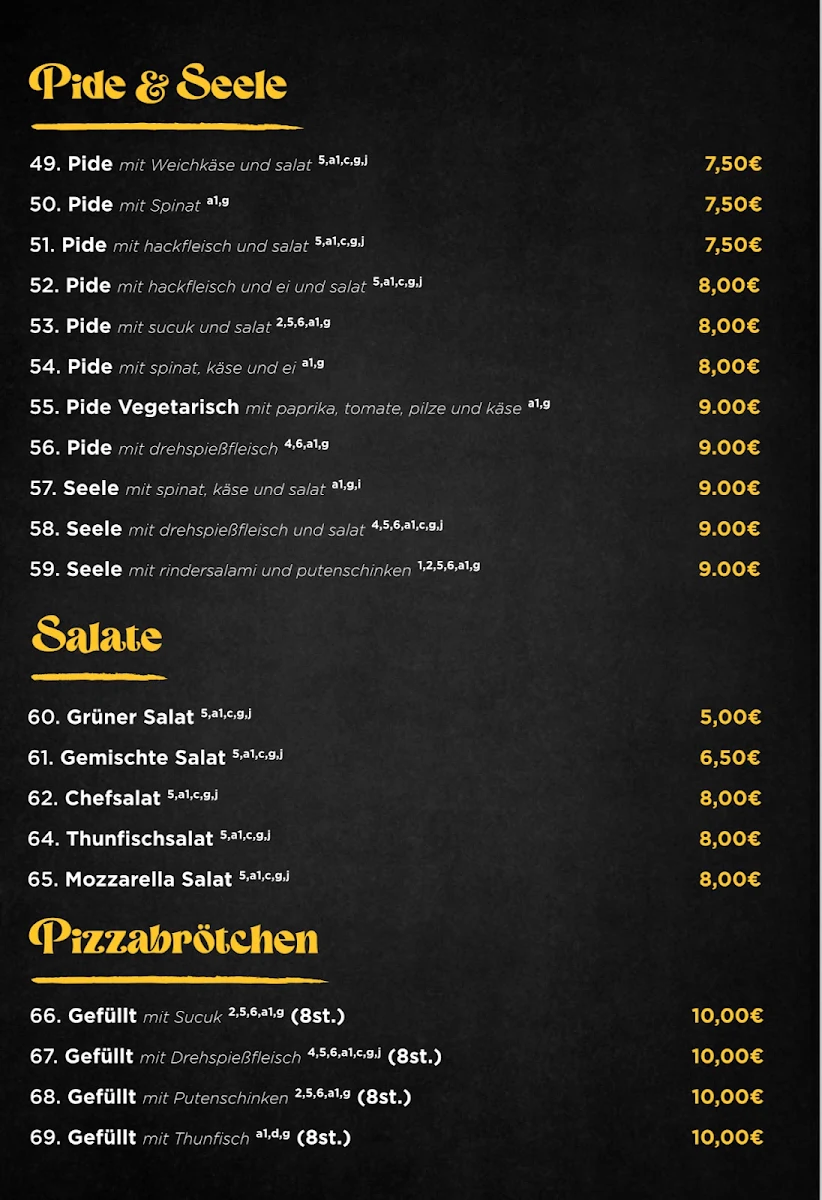 Speisekarte, Civan Kebab Haus