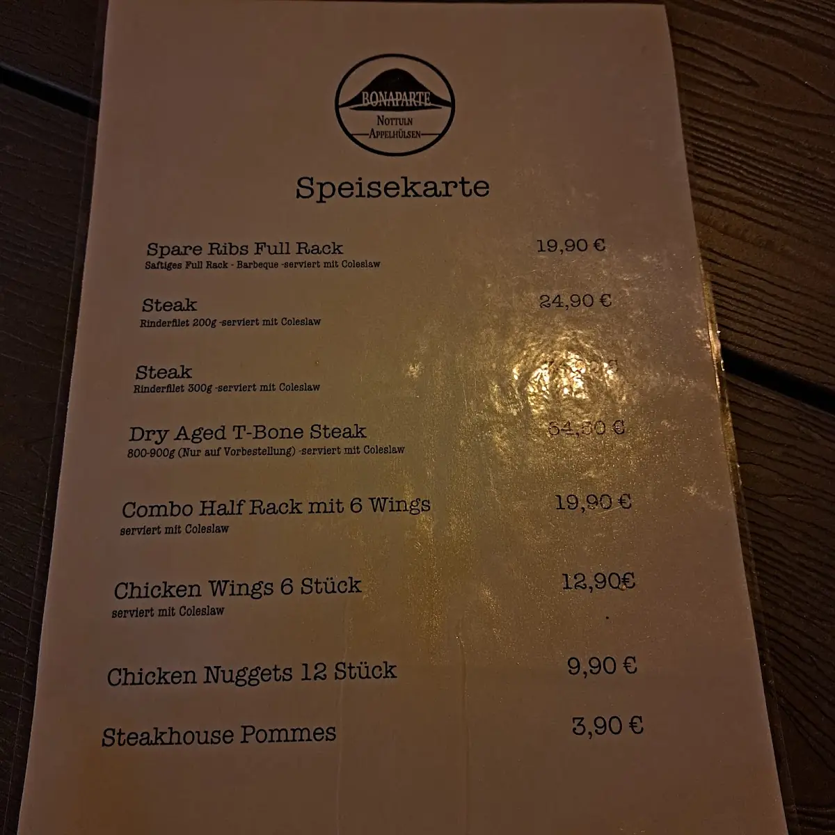 Speisekarte photo 1