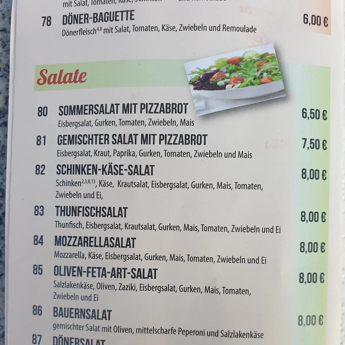 Speisekarte photo 4