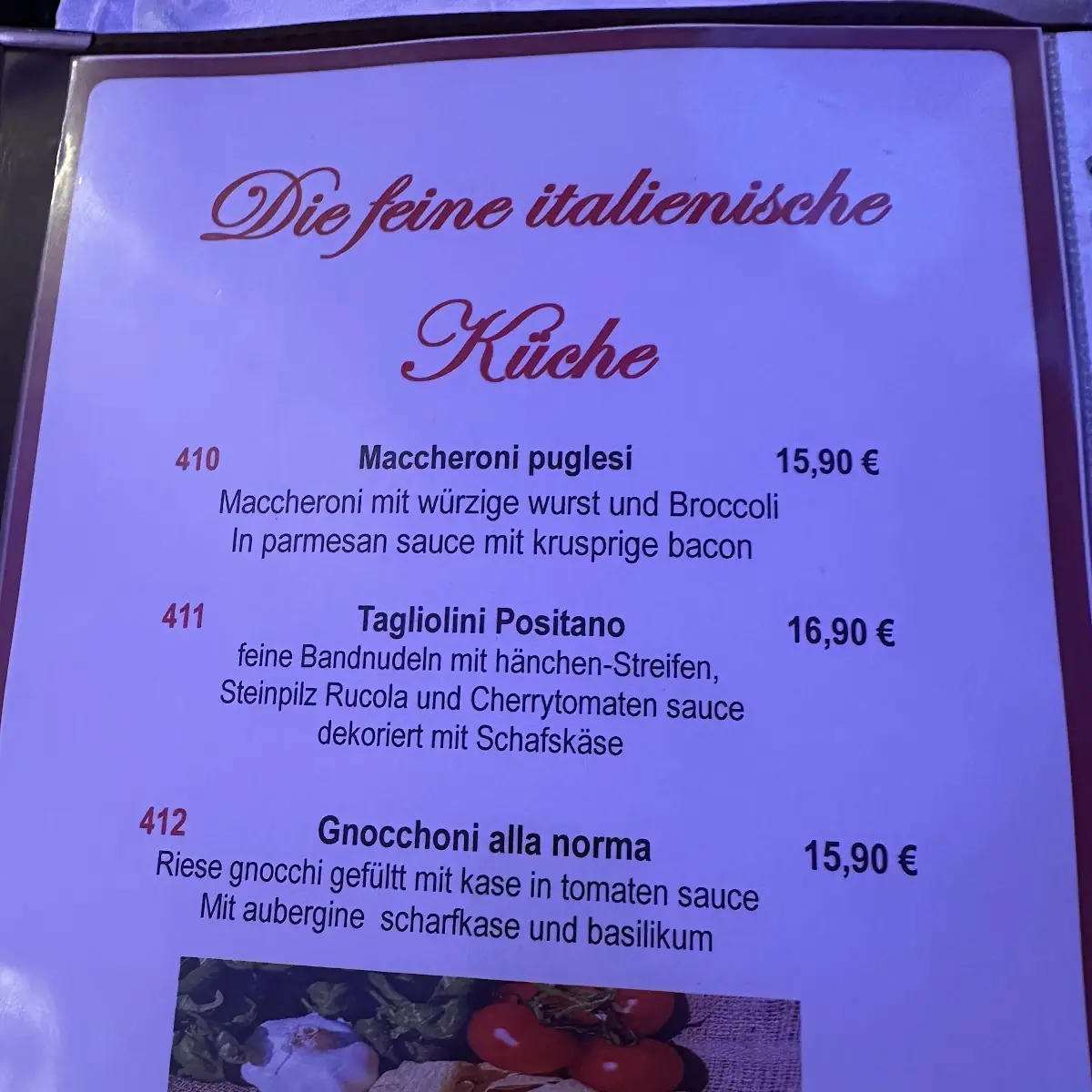 Speisekarte photo 3