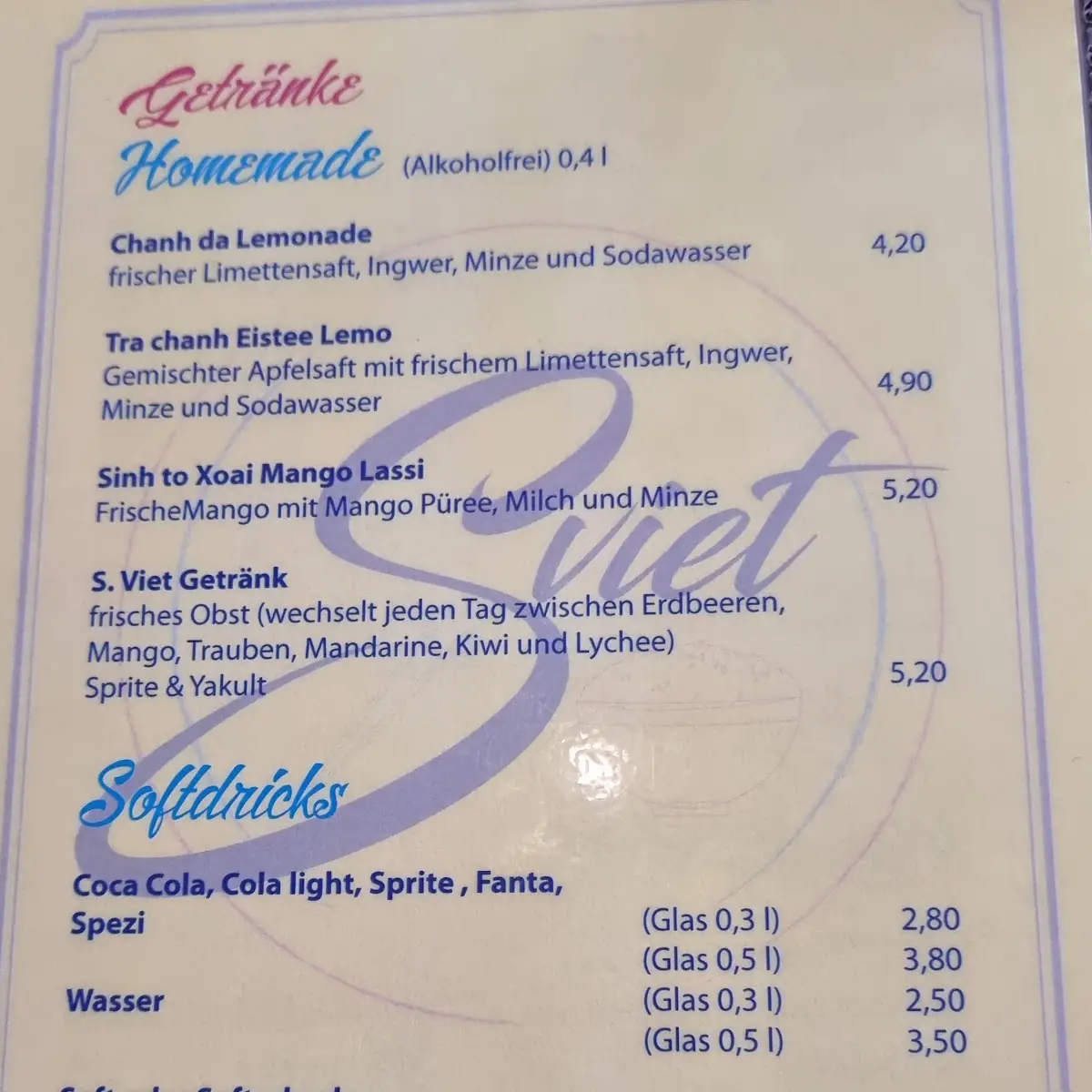 Speisekarte photo 4