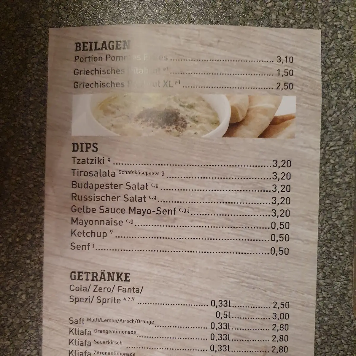 Speisekarte photo 2