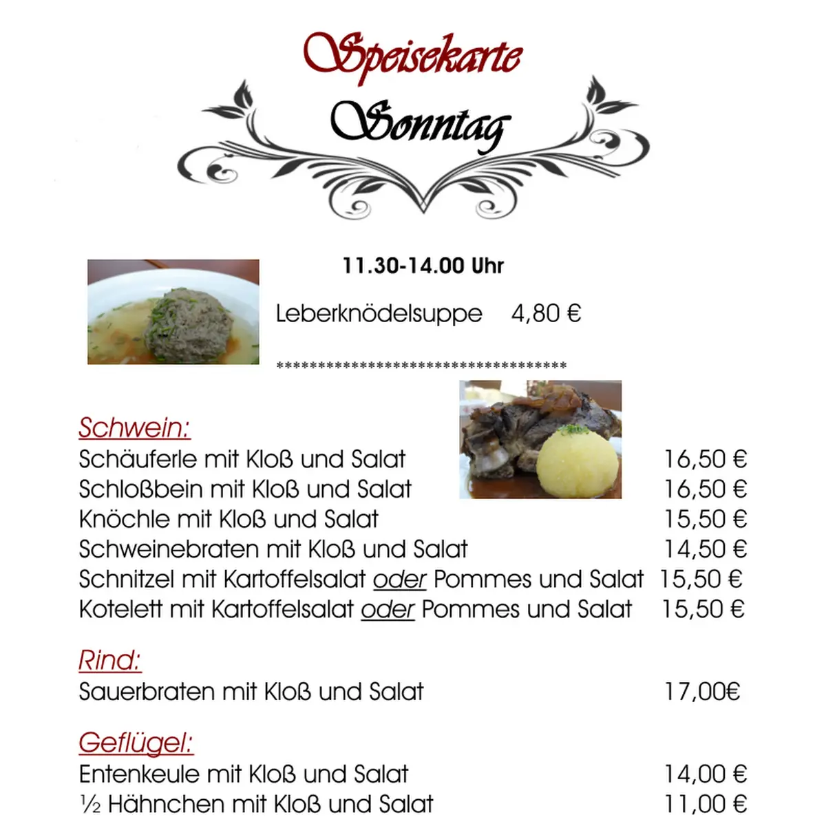 Speisekarte photo 4