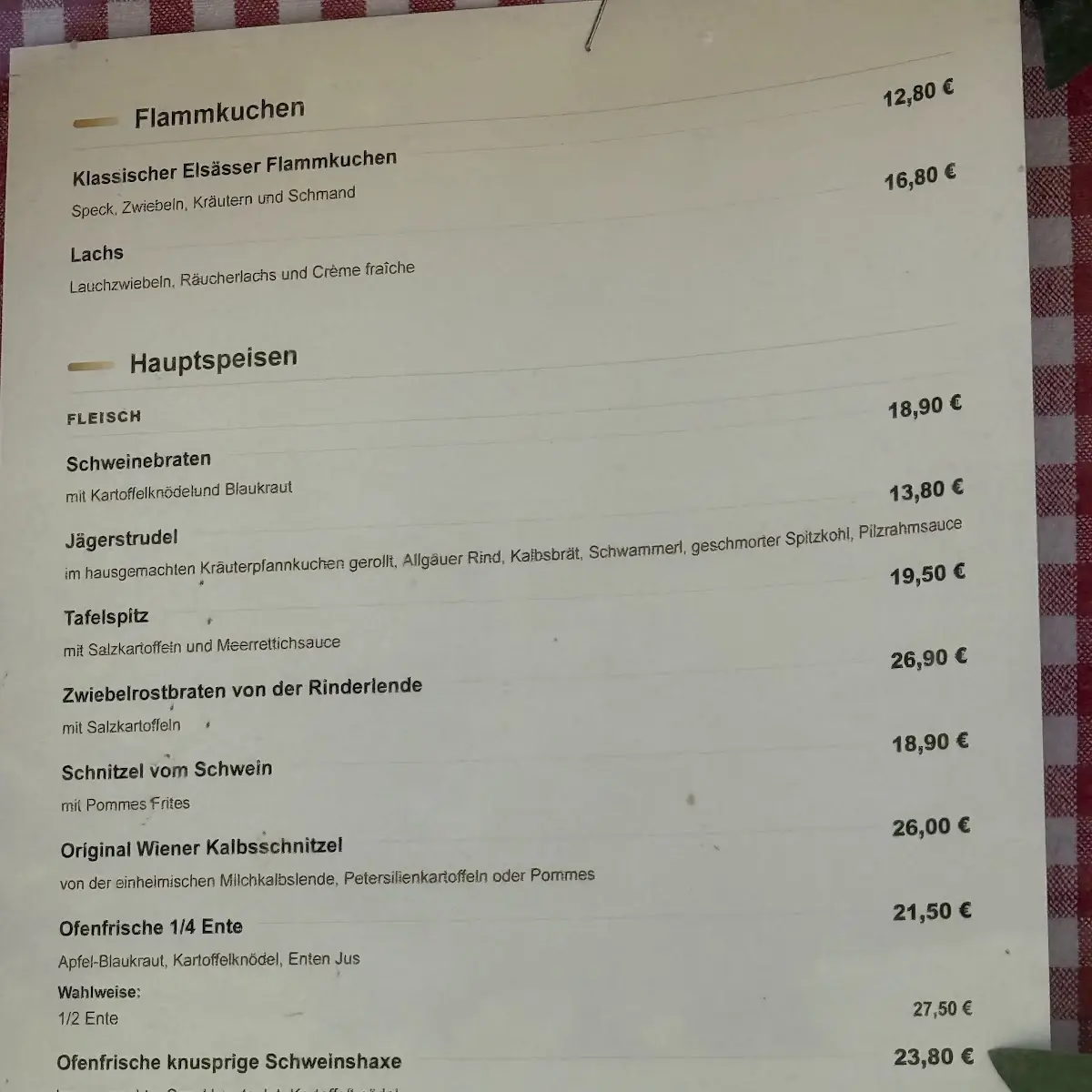 Speisekarte photo 1