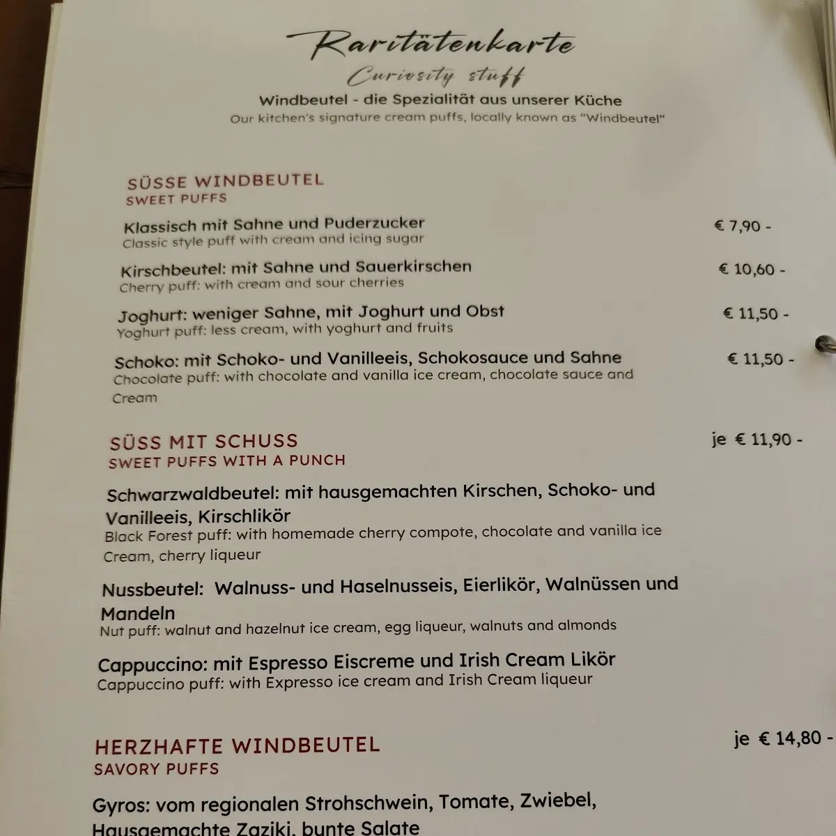 Speisekarte photo 4