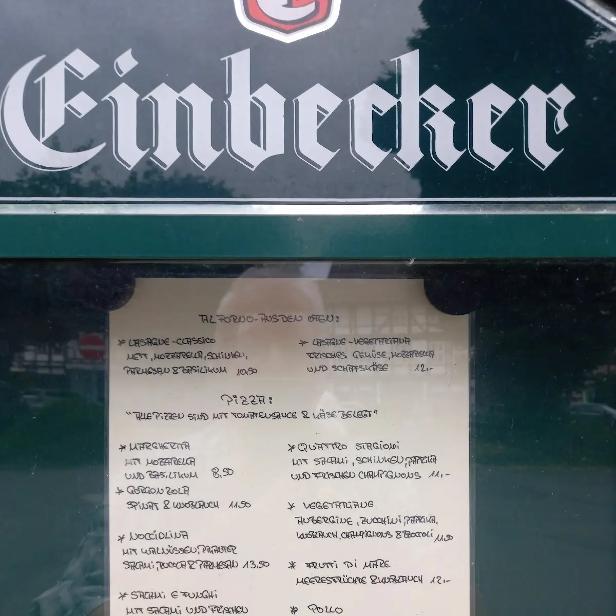Speisekarte, Trattoria La Piazza