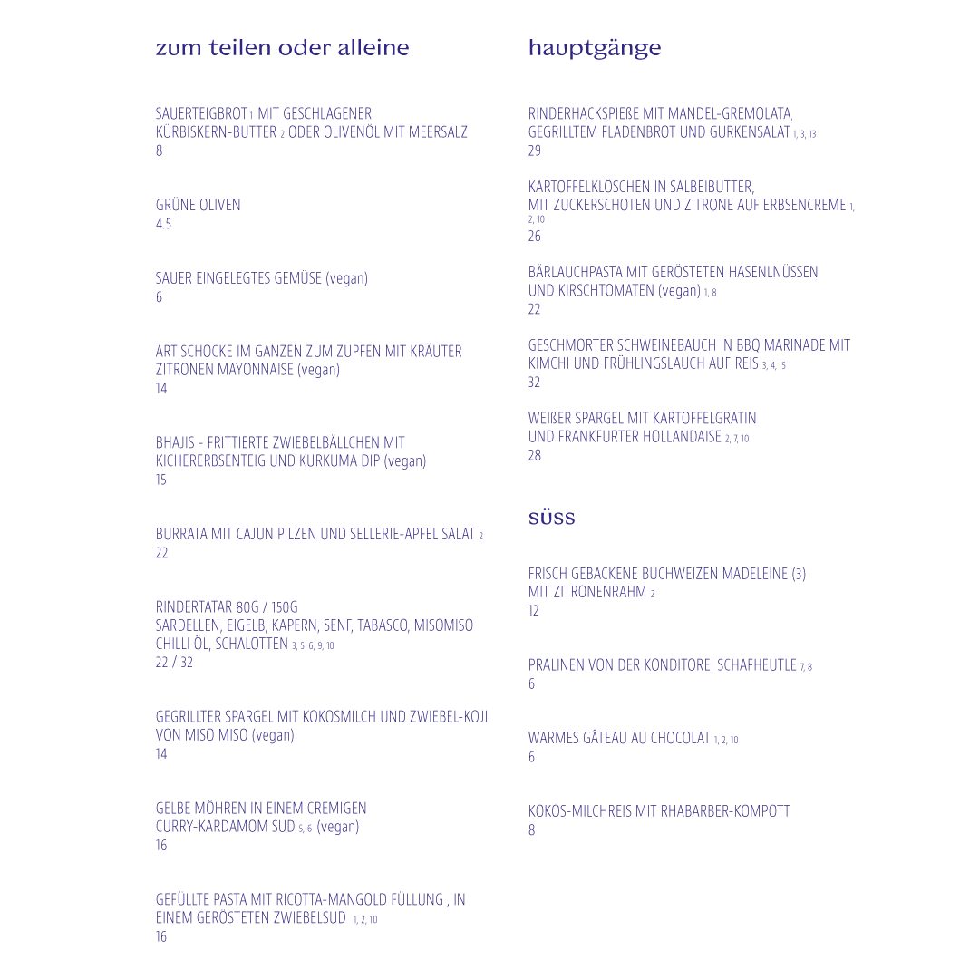 Speisekarte photo 1