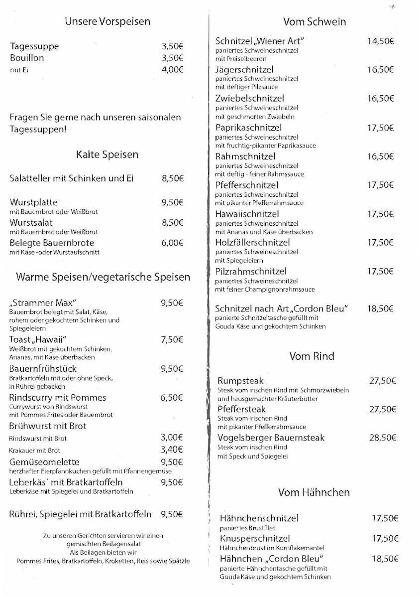 Speisekarte photo 1