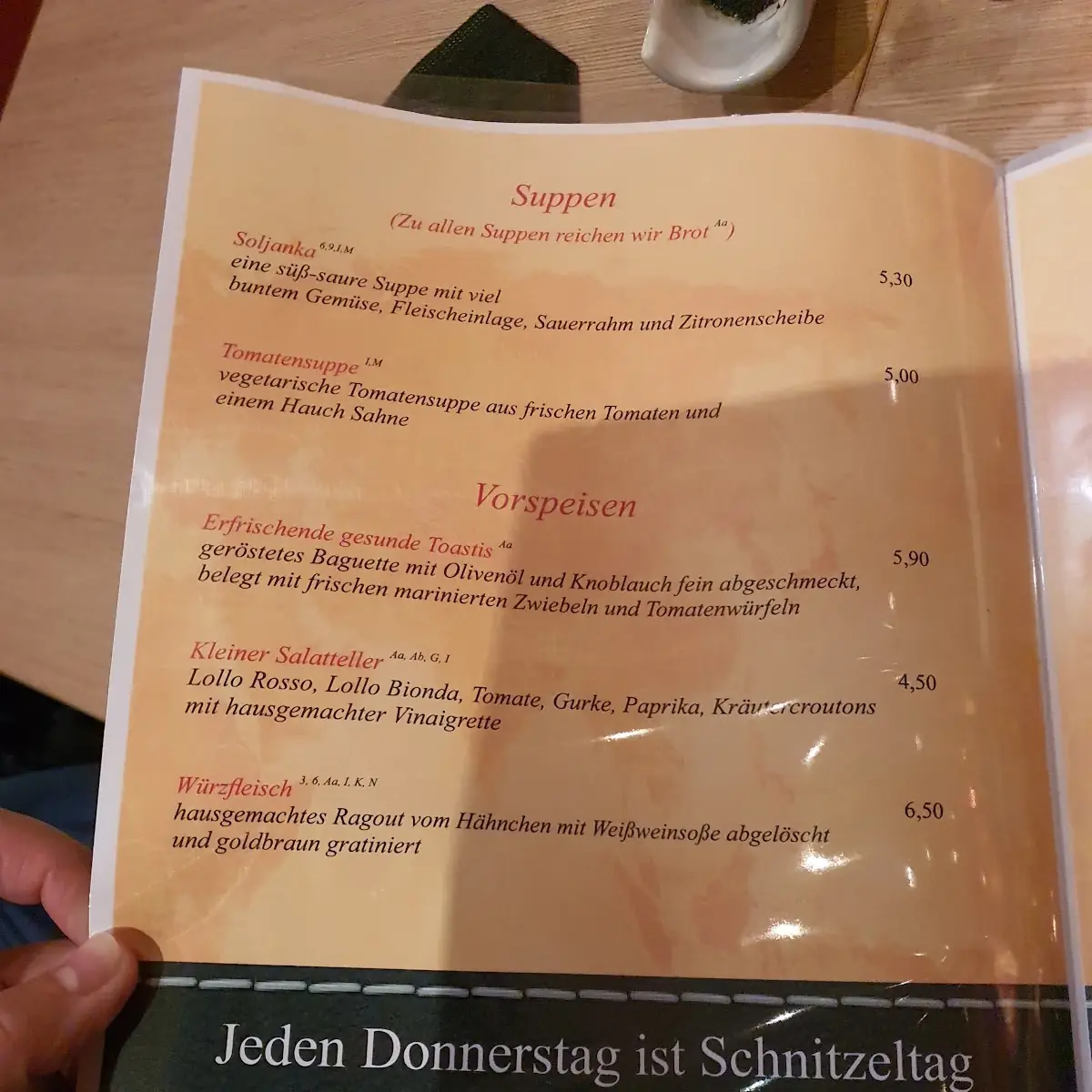 Speisekarte photo 1
