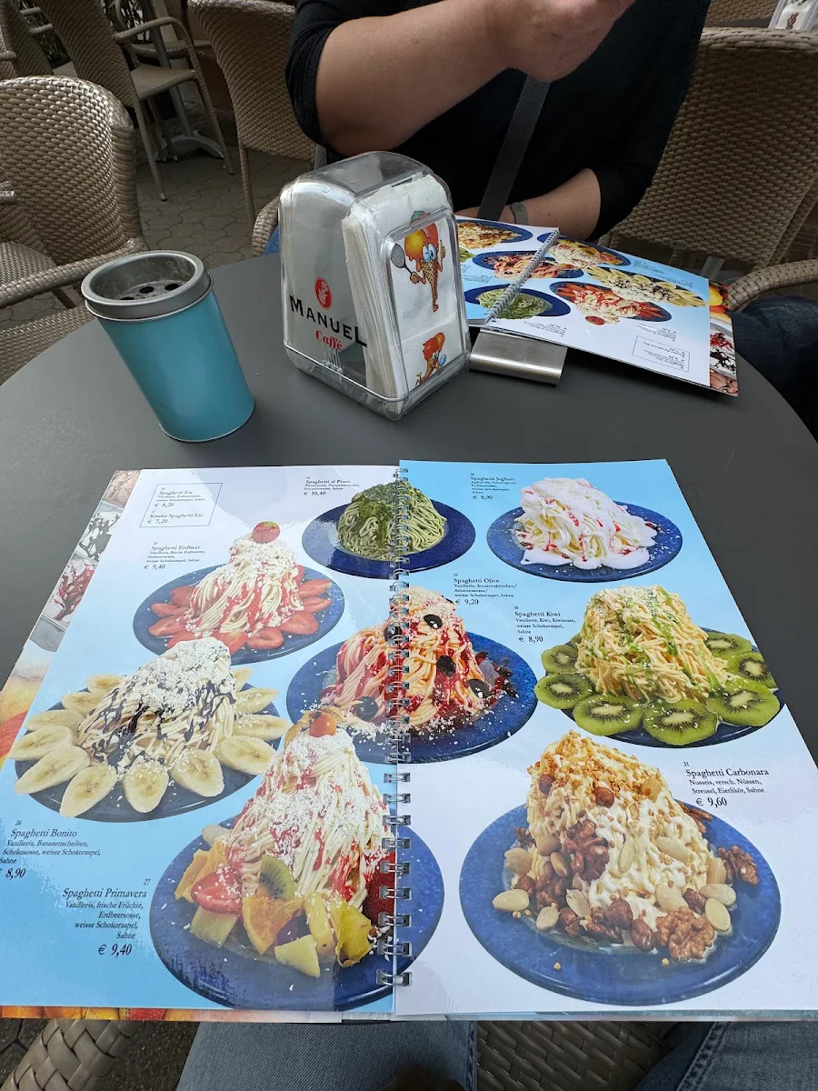 Speisekarte, Eiscafé Rialto