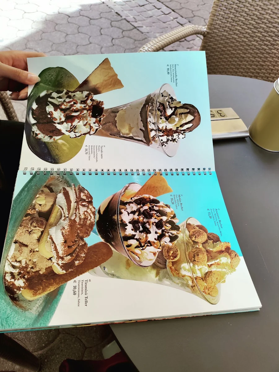 Speisekarte, Eiscafé Rialto