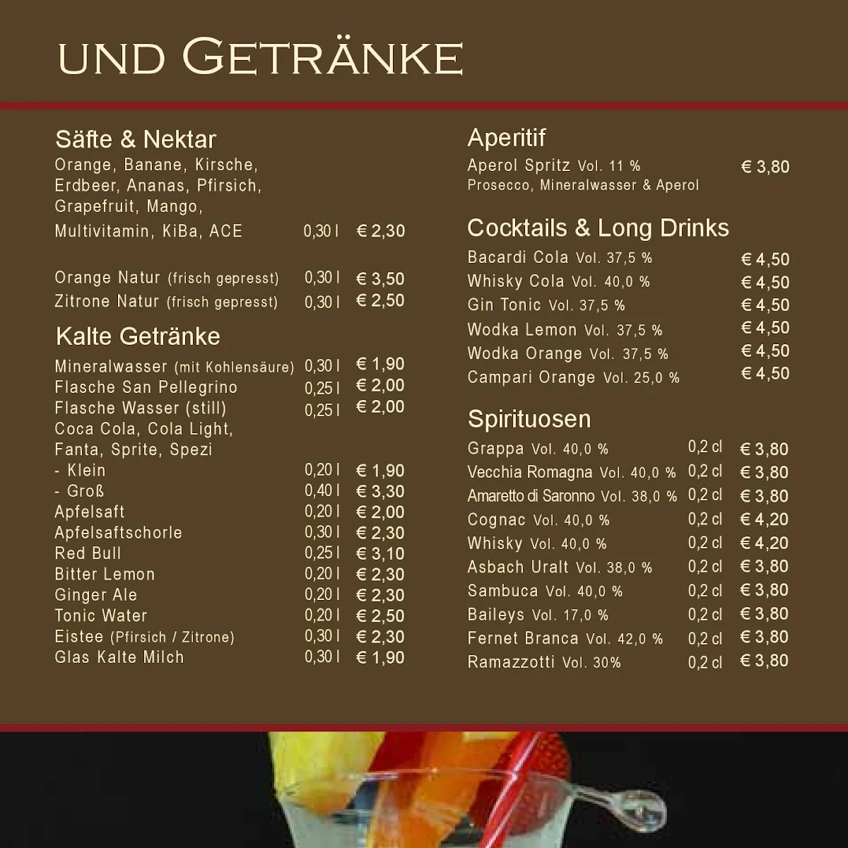 Speisekarte photo 2