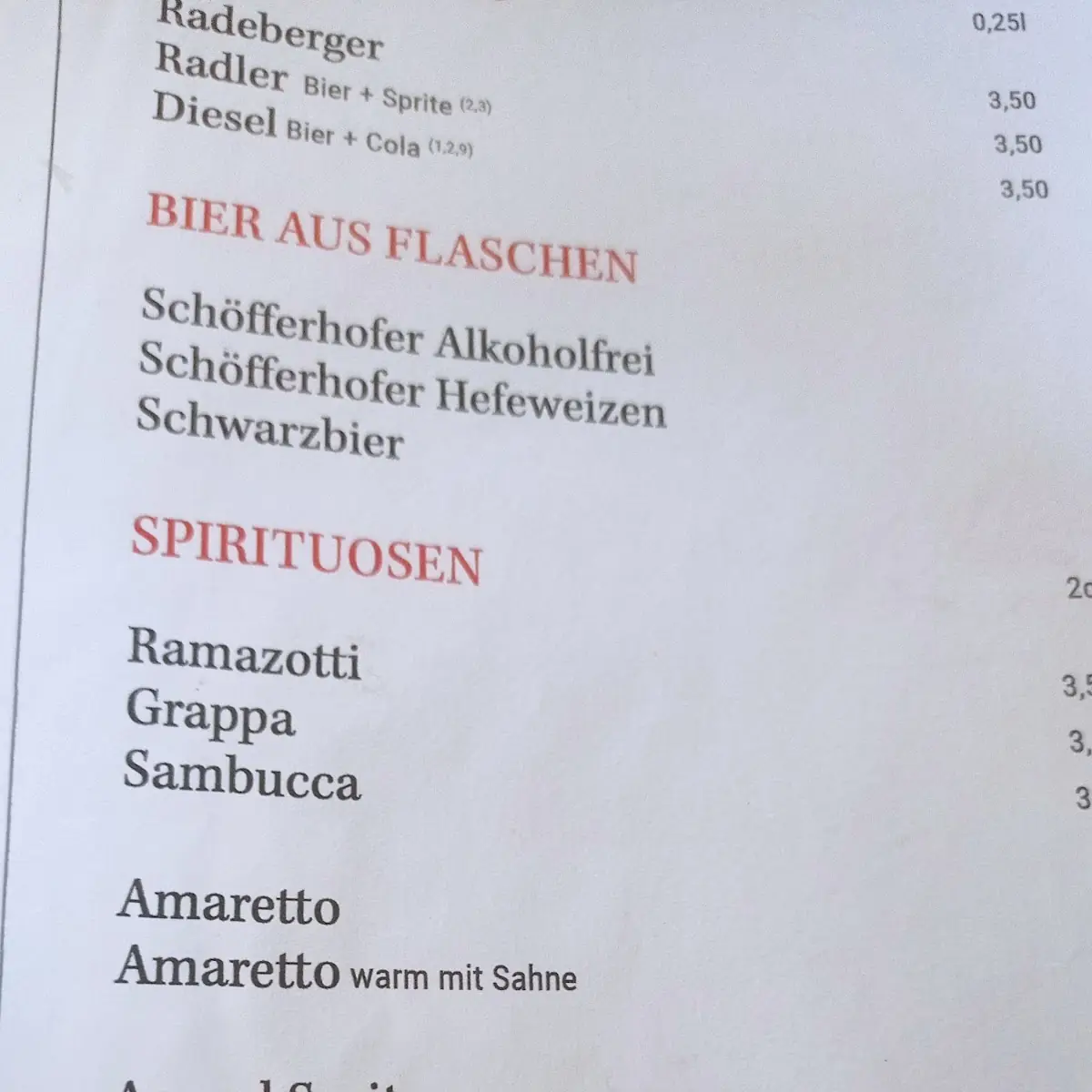 Speisekarte photo 2