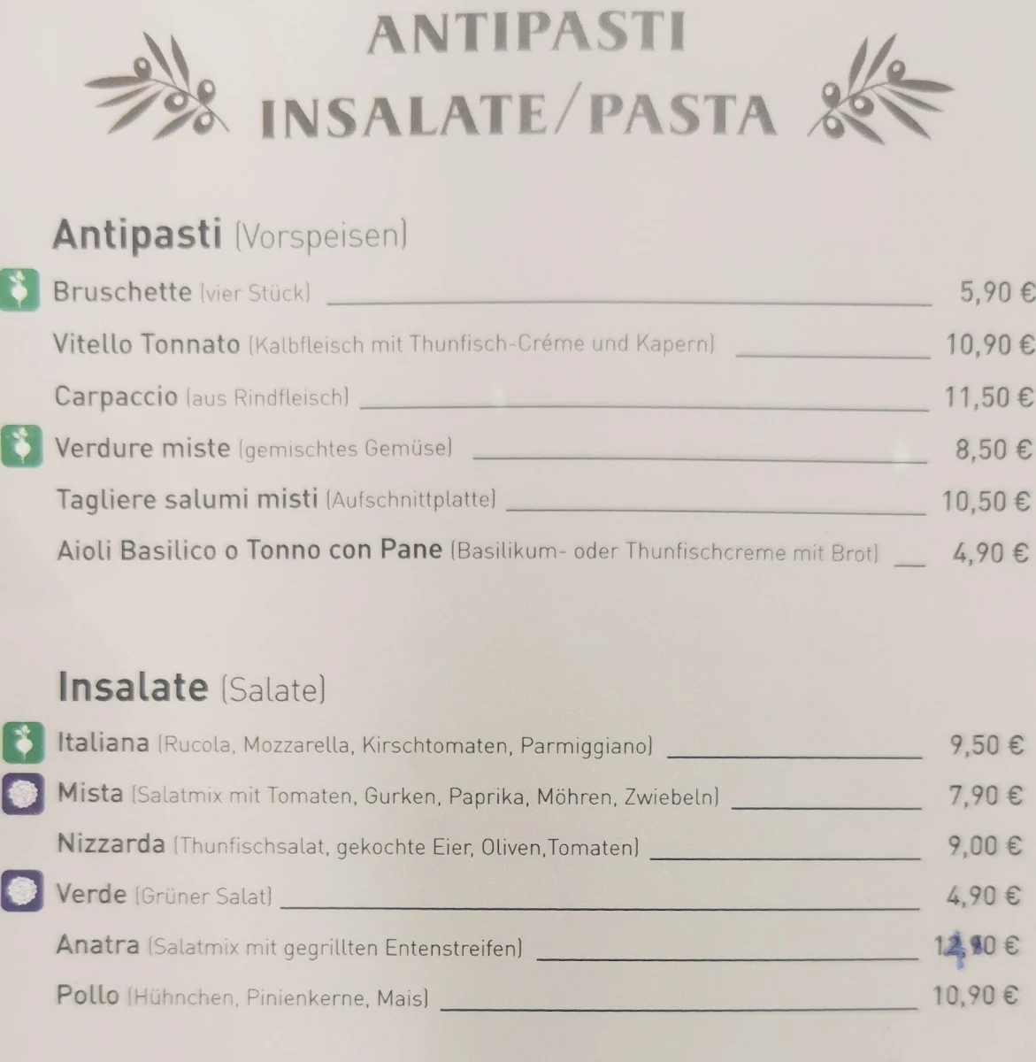 Speisekarte photo 3