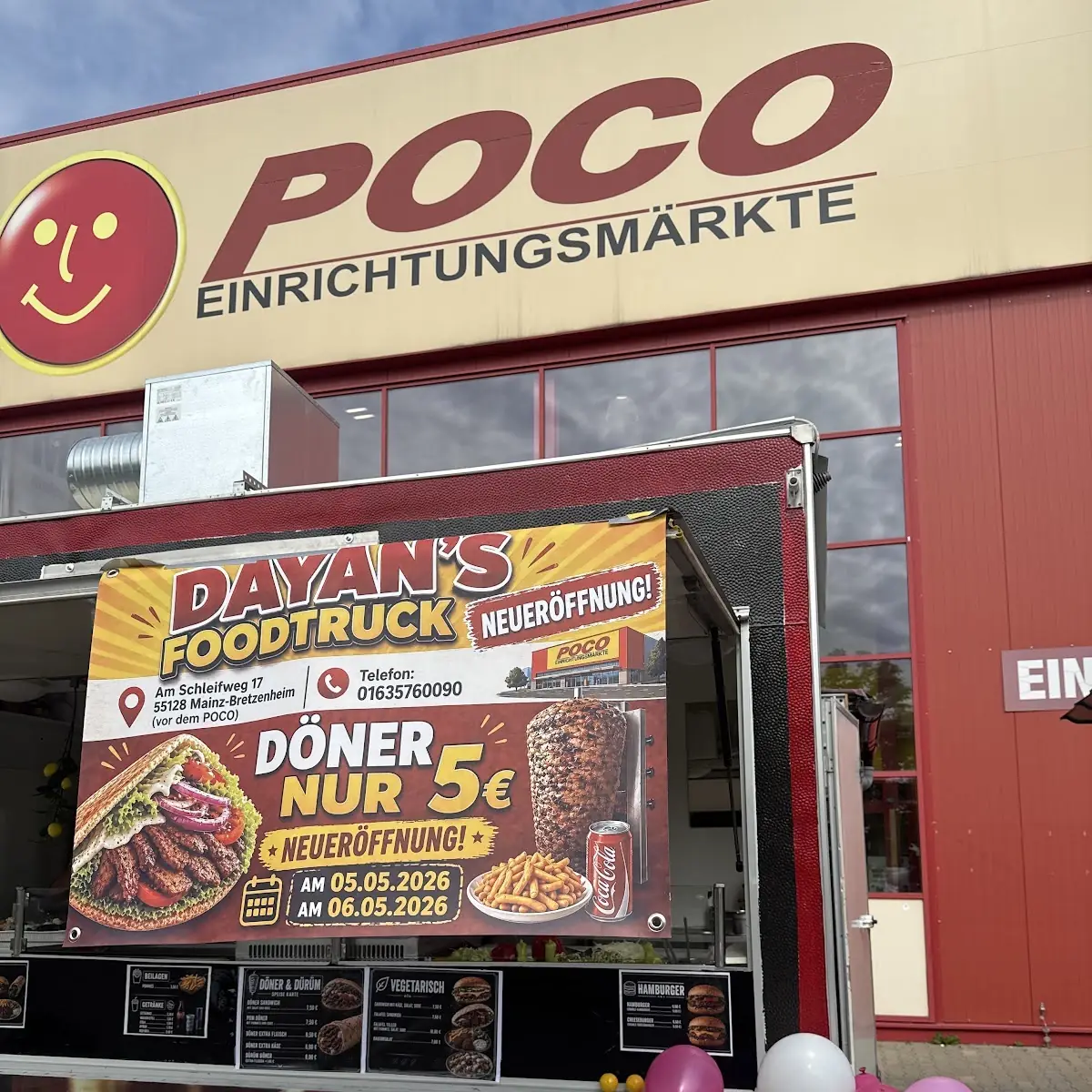 Speisekarte, Dayan‘s Foodtruck