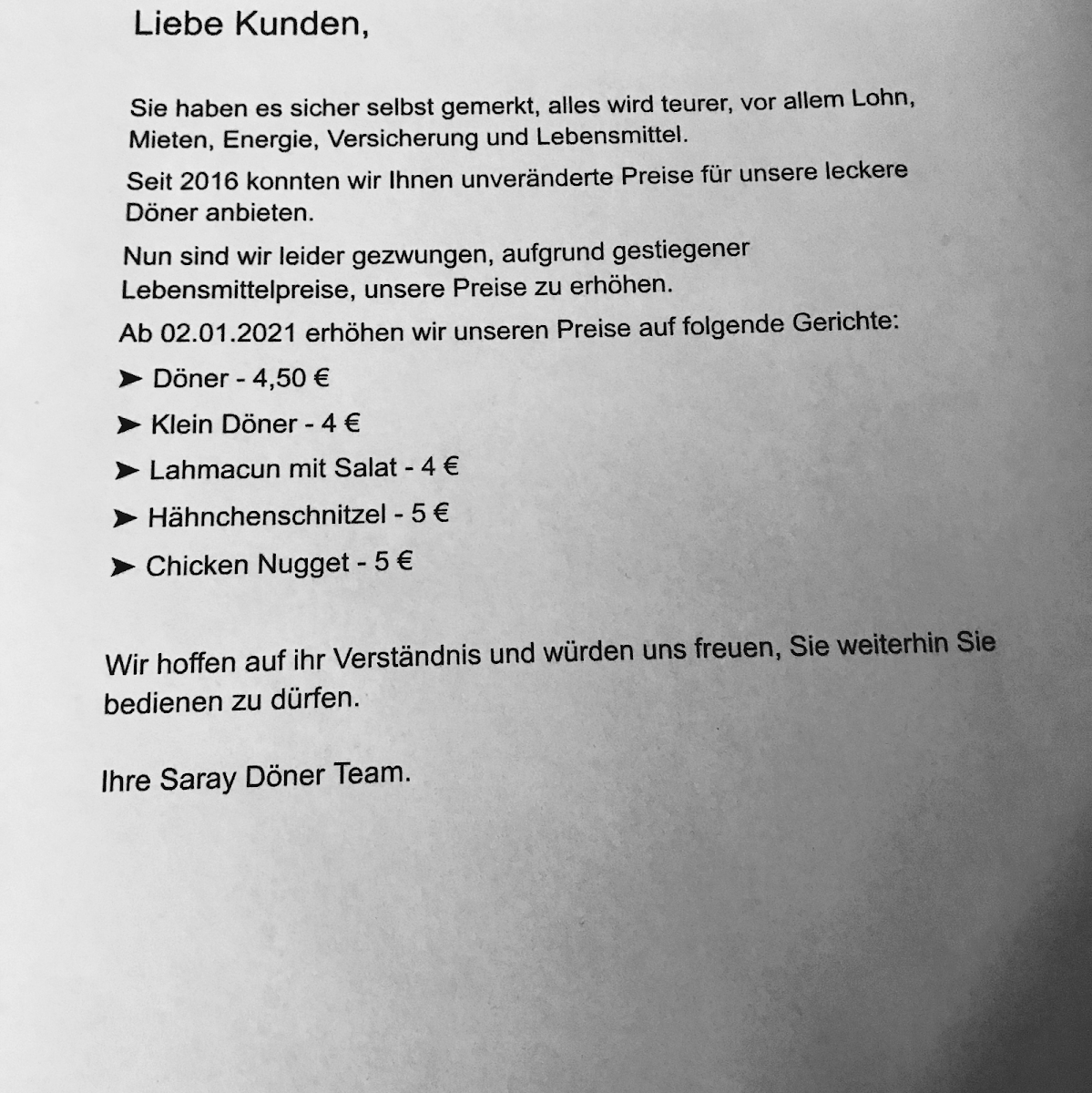 Speisekarte photo 2