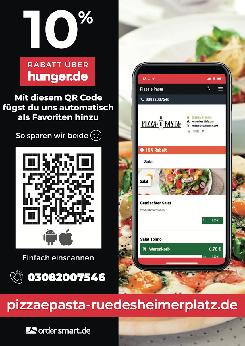 Speisekarte, Pizza e Pasta