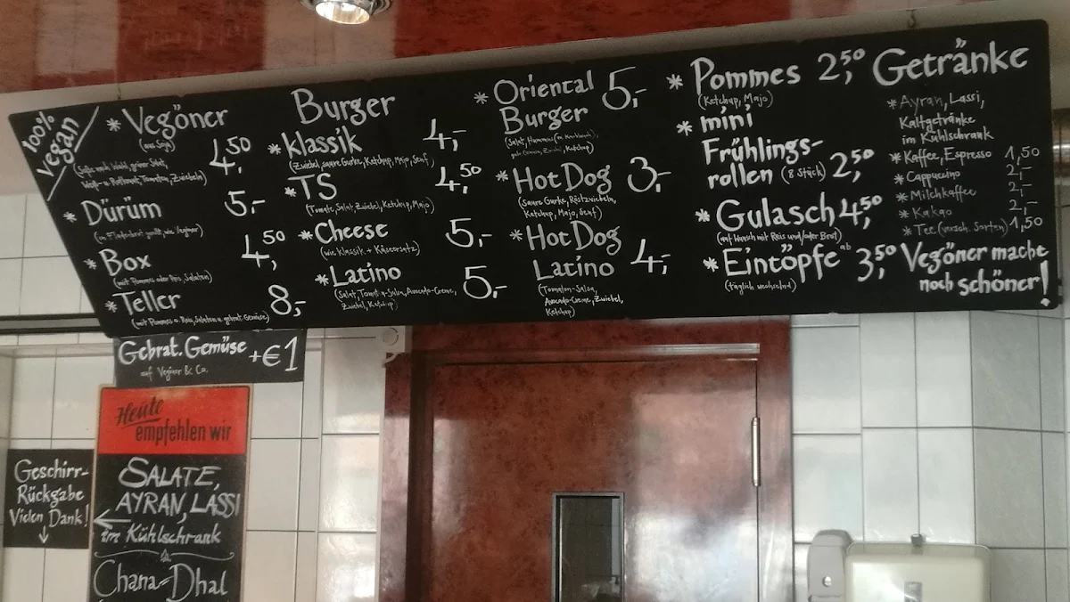 Speisekarte, Vegöner - Johannis