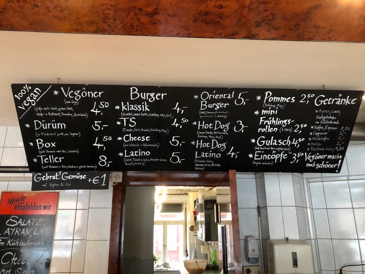 Speisekarte, Vegöner - Johannis