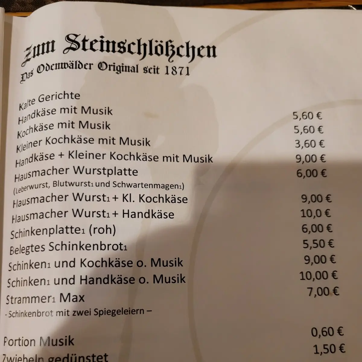 Speisekarte photo 1