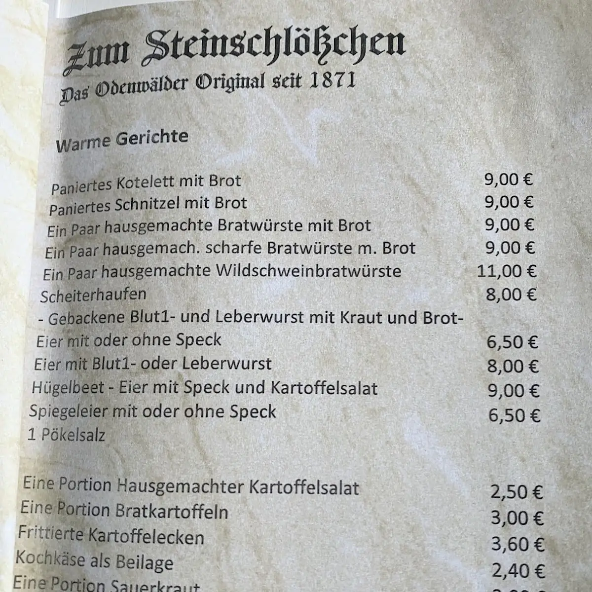 Speisekarte photo 2