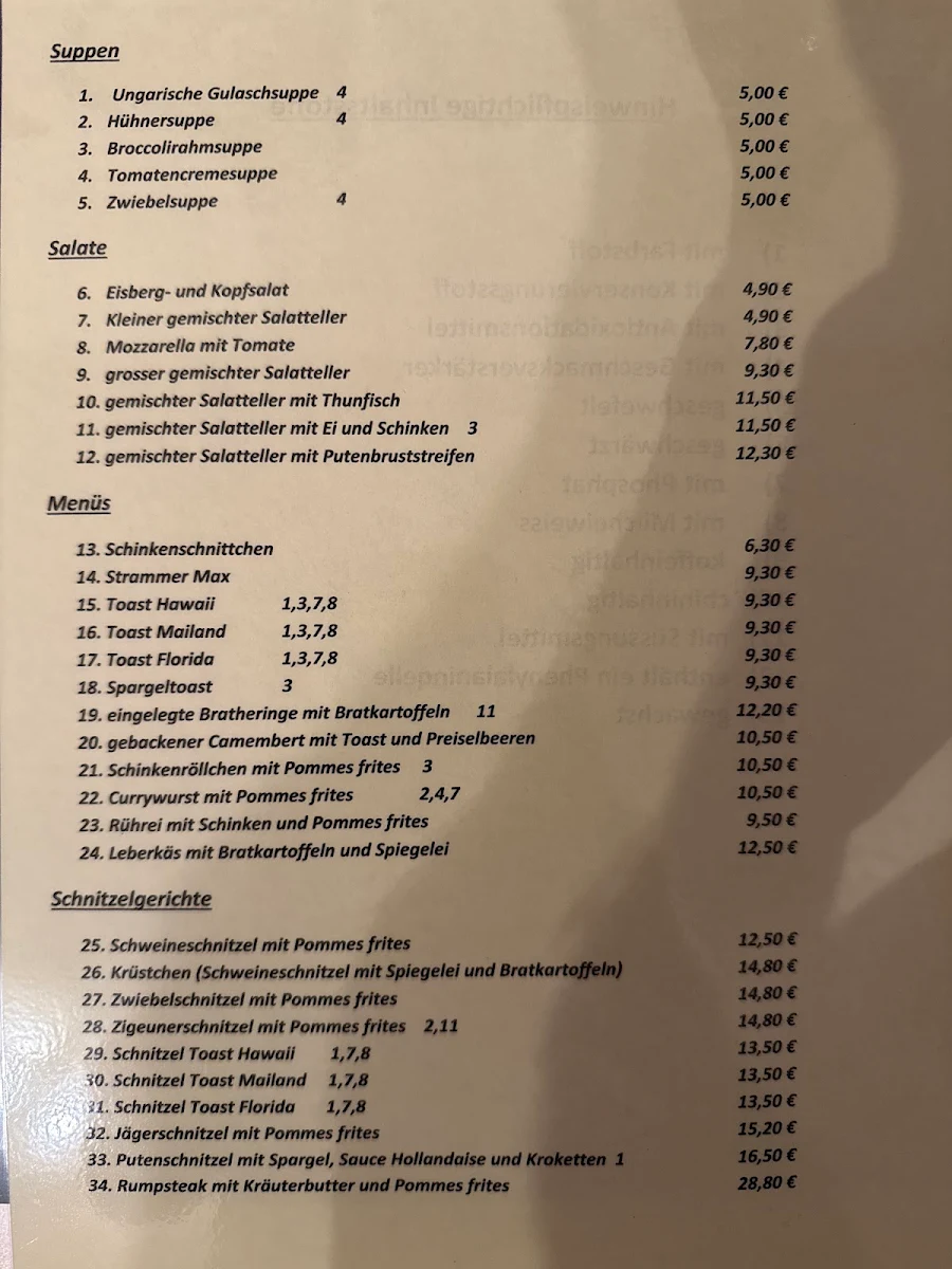 Speisekarte photo 1